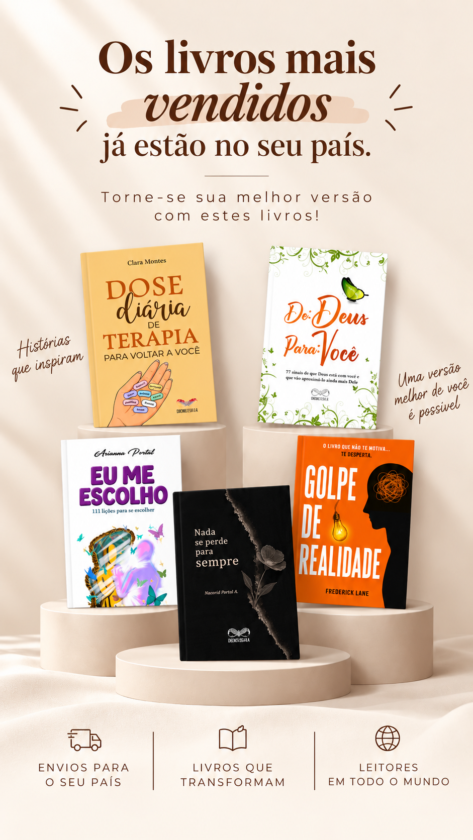 Os livros mais vendidos já estão no seu país: cinco livros Déjà Vu em português